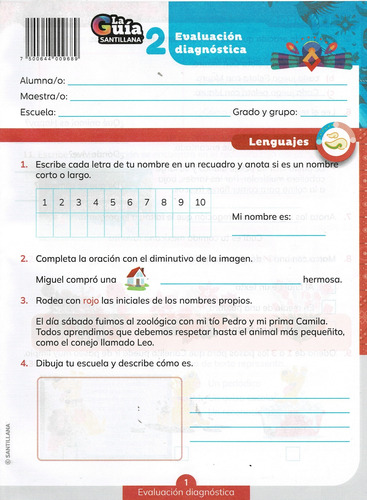 Guía Santillana 2° Pública Kit C/4 Libros + Exámenes 2025-26