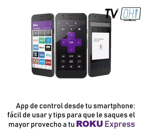 Roku Express + Cable Hdmi Alta Velocidad + Control Virtual