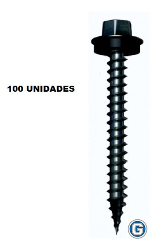 Tornillo Autoperforante Color Negro Aguja 14 X 2 1/2 X 100un