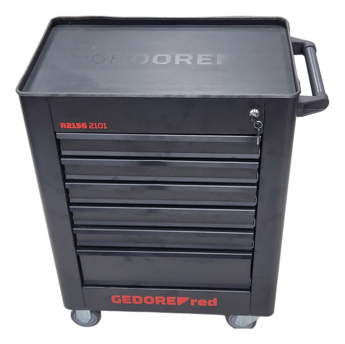 Carro Com Ferramentas Completo 220 Pç 6 Gavetas Gedore Black