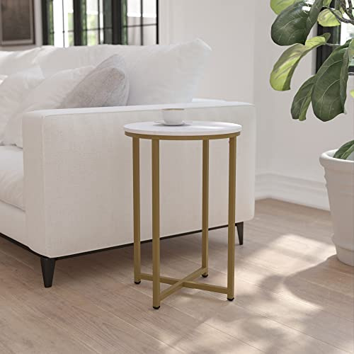 Flash Furniture Hampstead Collection End Table - Modern Whit