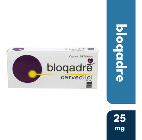 Bloqadre Carvedilol 25 Mg Caja Con 28 Tabletas