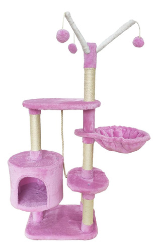 Miao Paw 7 Rosa Tree Tower Condo Sisal Post Scratching Muebl