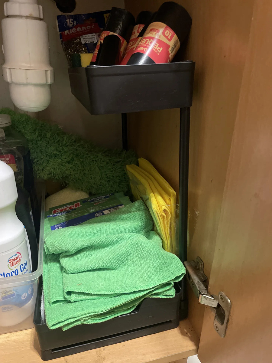 Foto real de Organizador De 2 Niveles Desmontable Móvil Cocina Baño