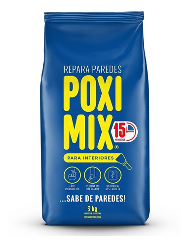Poximix® - Mezcla Adhesiva A Base De Yeso De Interior - 3 Kg