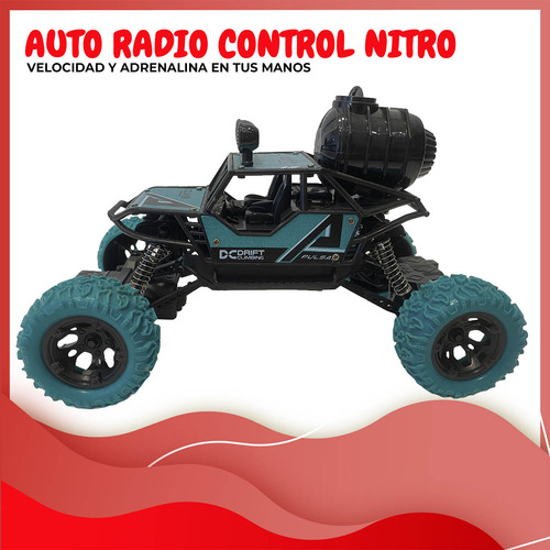 Auto Radio Control Amortiguacion Efecto Nitro Fire Verde
