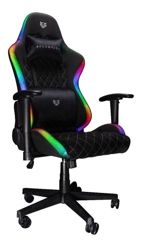 Silla de escritorio Balam Rush Lighting Rush gamer ergonómica negra
