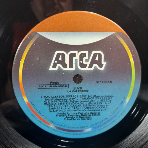 Vinil Lp Buzil Lá Vai Forro 1985