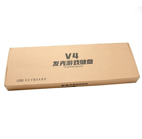 Imagen 4 de 4 de Teclado Gamer Mecanico Membrana Negro Rgb V4