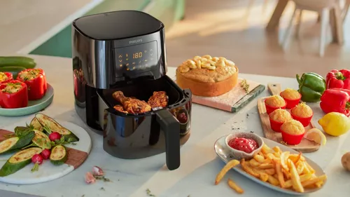 Airfryer Philips Digital Conectada Serie 5000 Hd9255/80 Color Negro