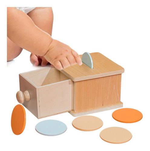 Fweaad Caja De Monedas De Madera Montessori Aprendizaje