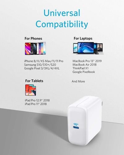 Imagen 2 de 7 de Cargador 1 Usb-c - Anker Powerport Iii - 65w - Pd