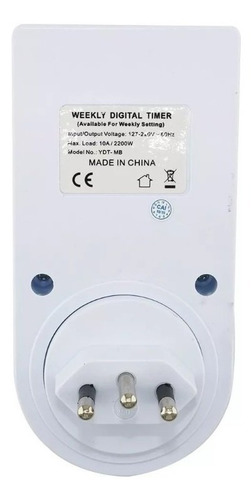 Timer Digital E Temporizador Tomada Bivolt 10a Liga E Deslig