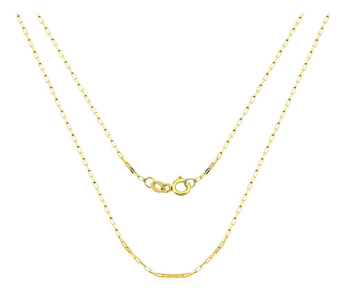 Corrente Feminina Choker Ouro 18k Tijolinho 45cm