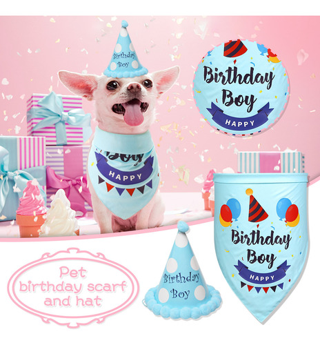 Pet Birthday, Bufanda Verde Para Perro, Combinación De Cumpl