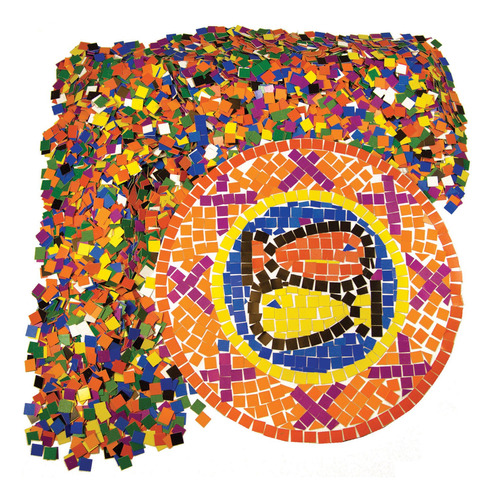 Roylco Cuadrados De Mosaico De Doble Color, Paquete De 10000
