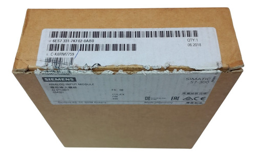 Siemens 6es7 331-7kf02-0ab0 Plc Modulo De Entrada Analogica