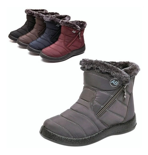 2022 Botas Femininas De Neve Inverno Impermeável