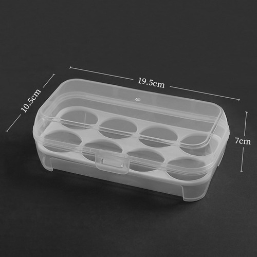 Caja De Almacenamiento De Huevos 8 Rejillas 10.5x19.5x7cm