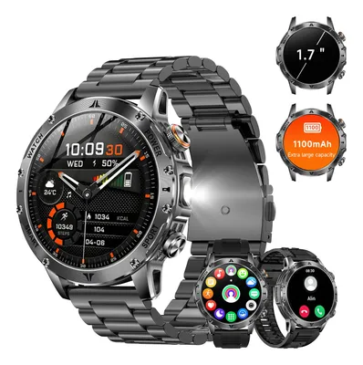 Relógio Smartwatch 1.7 Esportivo Com Chamadas Black Steel