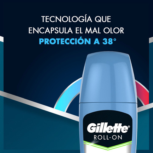 Imagen 3 de 3 de Desodorante Gillette® Roll On Power Rush - 12 Unidades