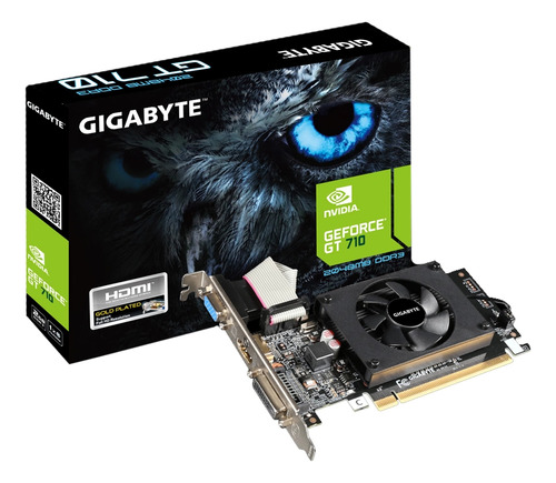 Placa De Video Gigabyte Geforce Gt 710 Gddr3 2g Lp