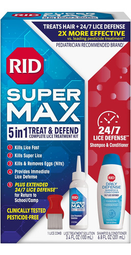 Kit Tratamiento Para Piojos Y Liendres Sin Pesticida