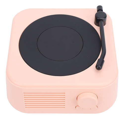 Altavoz Rosa Estilo Tocadiscos Retro Vintage Portátil
