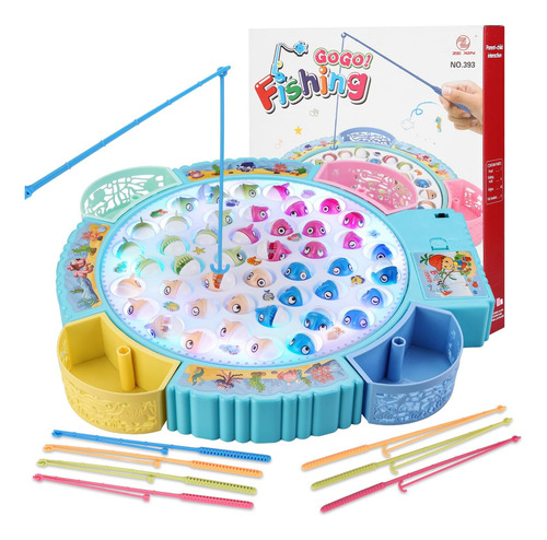 Juguetes De Pesca Iluminados, Juego De Mesa Giratorio Con MĂș