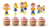 Comprar 40 Cake Toppers Cupcake Decoracion Bely Y Beto Cumpleaños