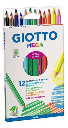 Lapices Color Mega Set X 12 Largos Giotto 