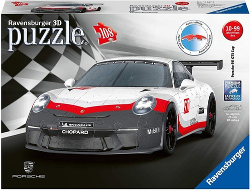 Porsche 911 Gt3 Rompecabezas 3d 108 Piezas Ravensburger