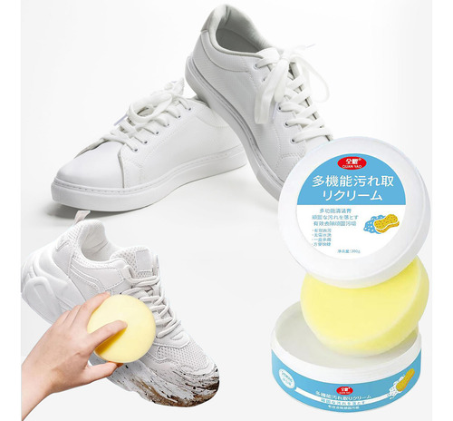 Crema Limpiadora Multifuncional Para Zapatos, Pequeña, Blanc