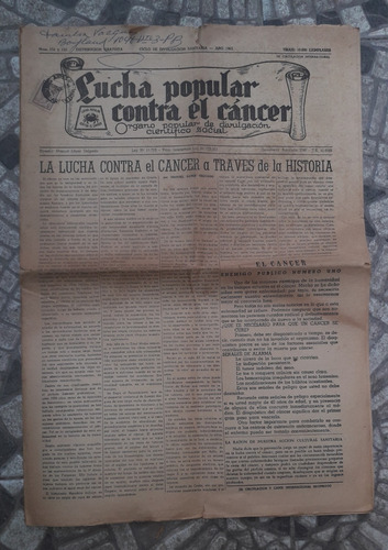 Diario Revista * Ciclo De Divulgacion Sanitaria * Año 1962