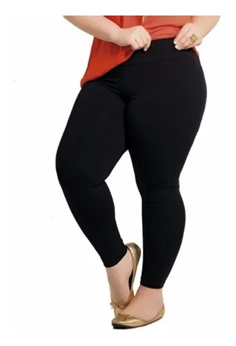 Calça Leging Plus Size Cotton Veste 48 Ao 58 Cós Alto Grossa