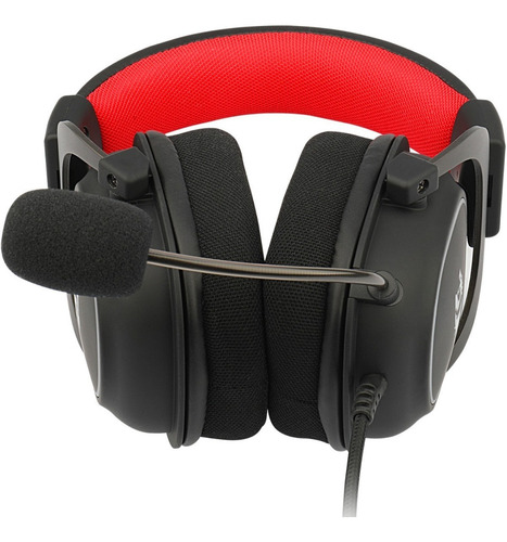 Auriculares gamer Redragon Gamer Zeus X H510-RGB negro con luz rgb LED