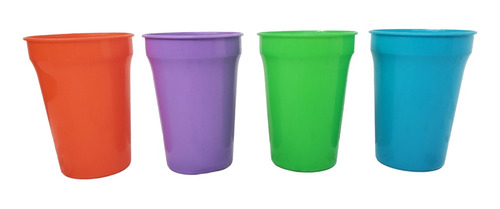 Vaso Liso Plástico Café Bebidas Colores 400 Cc Pack X 100 Un