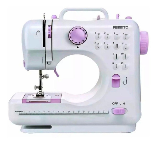 Imagen 1 de 1 de Mini máquina de coser recta Femmto HLT12 portable blanca 220V