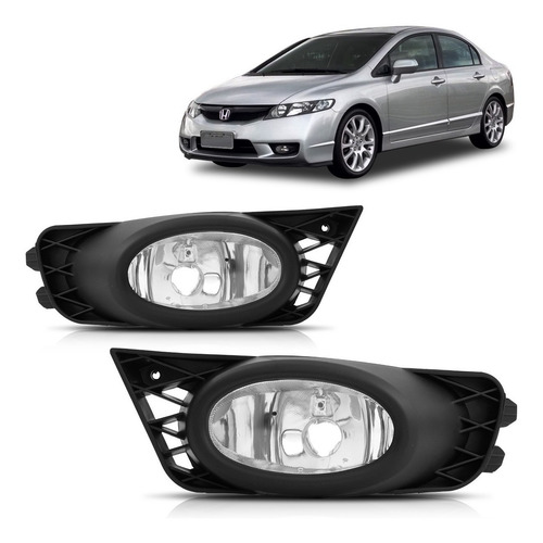 Par Farol Milha New Civic 2009 2010 2011 Auxiliar Neblina 