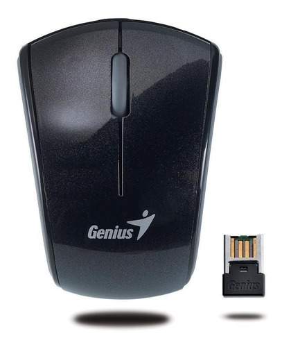 Imagen 1 de 2 de Mouse mini inalámbrico Genius Micro Traveler 900S negro