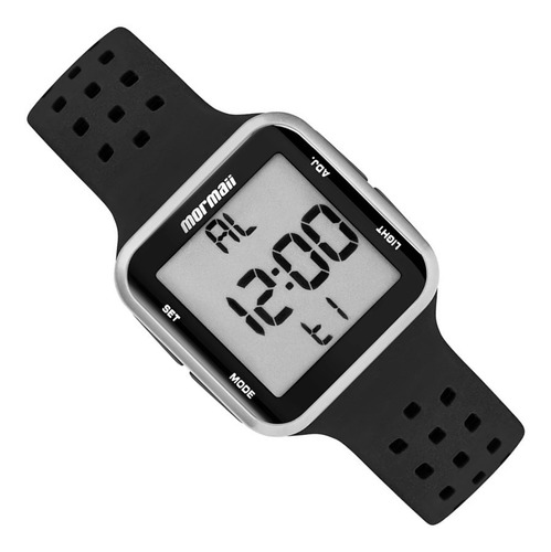 Relogio Masculino Preto Cinza Digital Quadrado Mormaii