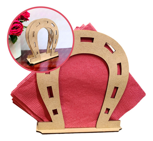 Paquete 30 Piezas Servilleteros Herraduras Vaqueros Mdf Herradura