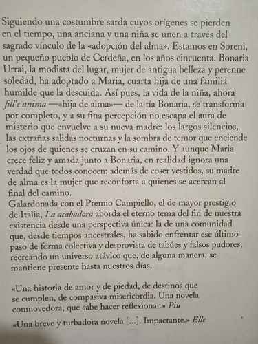 La Acabadora (novela) / Michela Murgia (Usado)