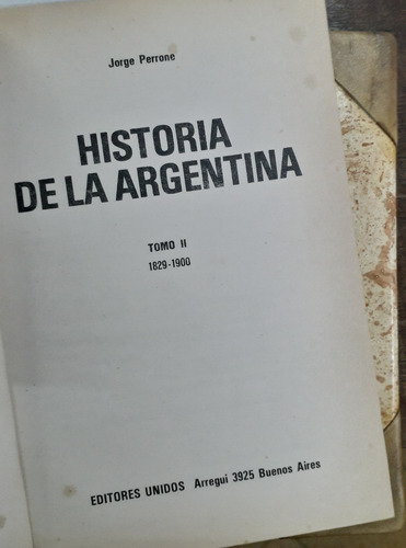 4391 Historia  De La Argentina (2 Tomos)- Perrone, Jorge