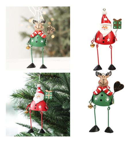 2 Adornos Navideños De Metal Para Árbol De Navidad,