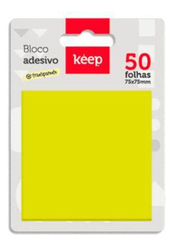 Bloque adhesivo amarillo para mascotas Keep, 75 x 75 mm, 50 hojas
