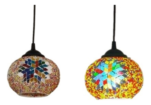 Lámpara Colgante Turca De Mosaico, Accesorio Hecho ,