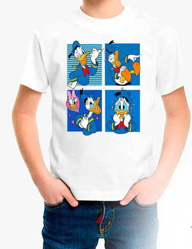 Polera Estampada 100% Algodón Niño Pato Donald Exclusividad