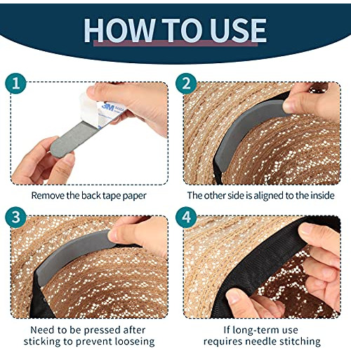 24 Piezas De Reductor De Talla De Sombrero - Cinta De E...
