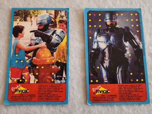 2 Figuritas Tarjetas Película Robocop 2 Raspa Magic 1990